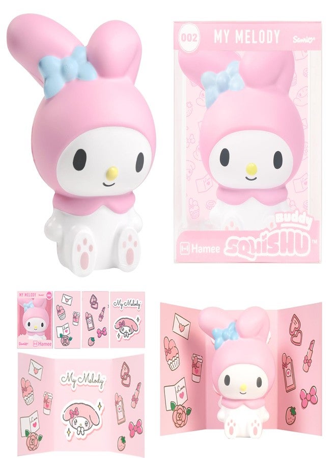 Hamee SquiSHU Buddy Hello Kitty and Friends My Melody, Cute Birthday Gift, Official Merchandise, Toys for Kids & Adult, Model Jumbo Squishy for Collectors - Image 1